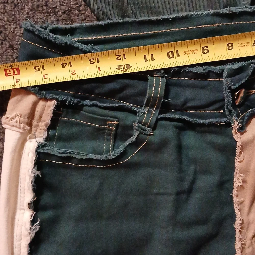 Retro Patch Work Raw Hem Jeans - Picture 3 of 10
